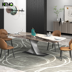 Marble Dining Table Solid Structure Home Furniture for Long Service Life