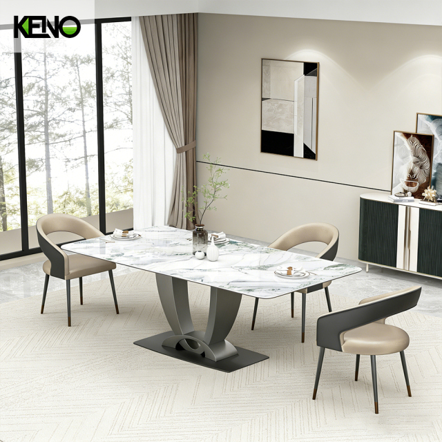 Sintered Stone Dining Table Keno Style Home Furniture for Villa and Residential Use
