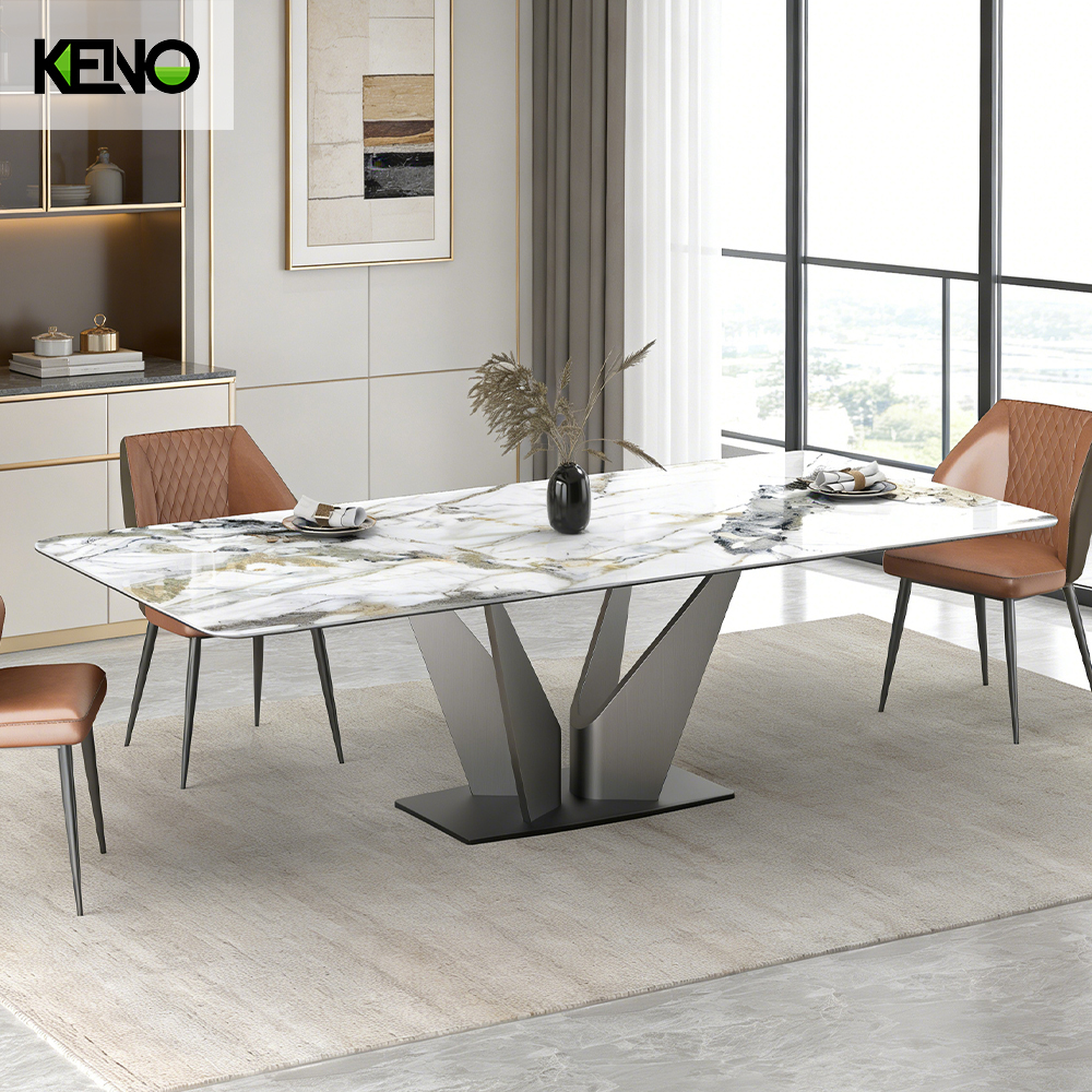 Sintered Stone Dining Table Contemporary Hotel Furniture with Comfortable Chair Matching
