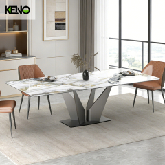 Sintered Stone Dining Table Contemporary Hotel Furniture with Comfortable Chair Matching