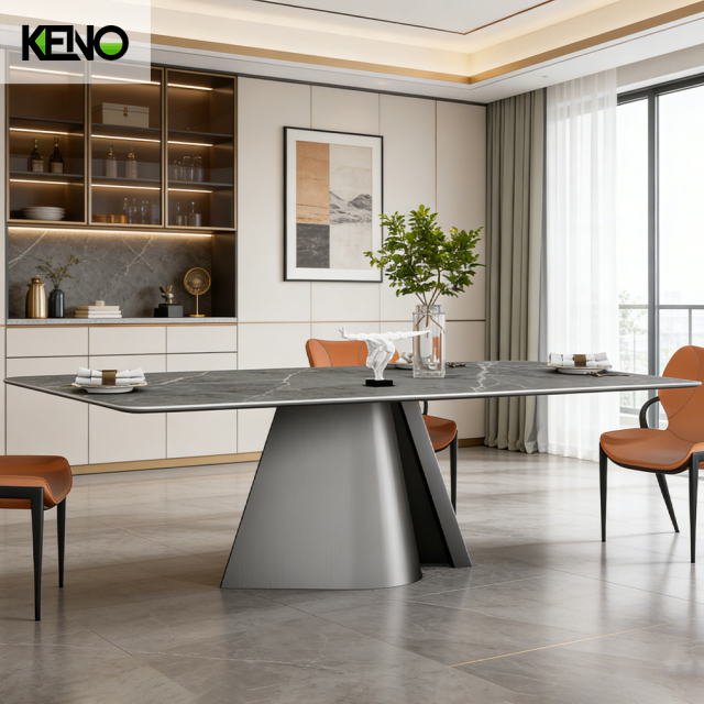 Sintered Stone Dining Table Modern Luxury Home Furniture for Family Dining Room Decoration