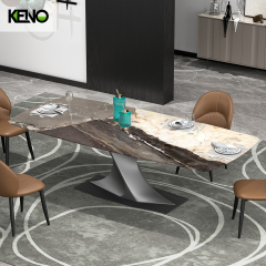 Marble Dining Table Solid Structure Home Furniture for Long Service Life