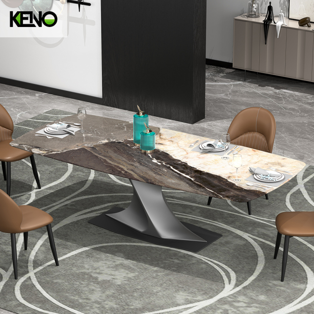 Marble Dining Table Solid Structure Home Furniture for Long Service Life