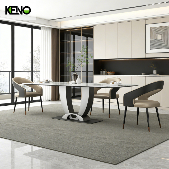 Sintered Stone Dining Table Keno Style Home Furniture for Villa and Residential Use