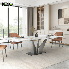 Sintered Stone Dining Table Contemporary Hotel Furniture with Comfortable Chair Matching