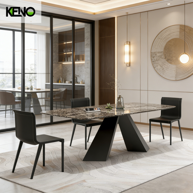 Marble Dining Table Keno Collection Premium Home Furniture with Elegant Look