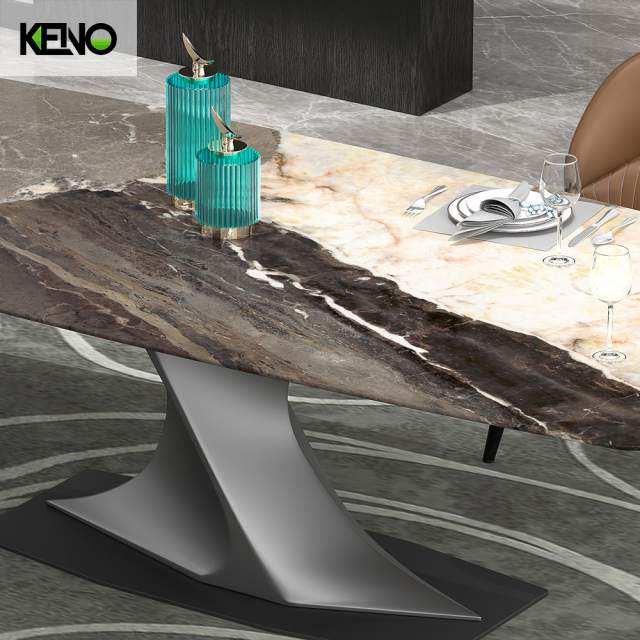 Marble Dining Table Solid Structure Home Furniture for Long Service Life