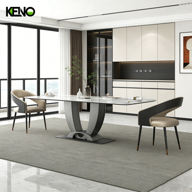 Sintered Stone Dining Table Keno Style Home Furniture for Villa and Residential Use