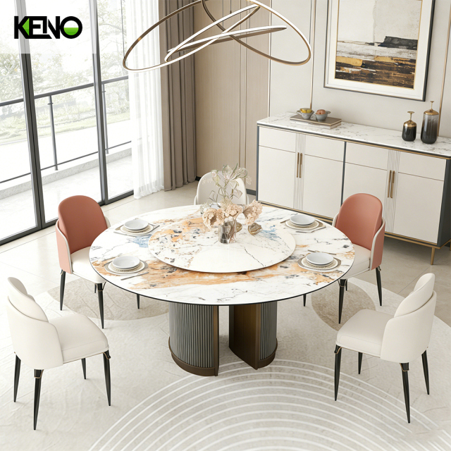 Sintered Stone Dining Table Keno Collection Premium Home Furniture with Long Service Life