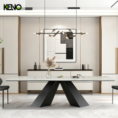 Sintered Stone Dining Table Stylish Design Table Chair Set for Contemporary Living Spaces