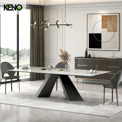 Sintered Stone Dining Table Stylish Design Table Chair Set for Contemporary Living Spaces