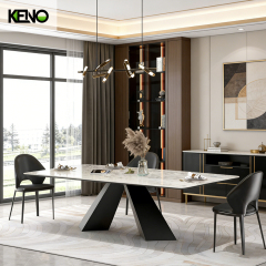 Sintered Stone Dining Table Stylish Design Table Chair Set for Contemporary Living Spaces