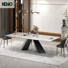 Sintered Stone Dining Table Stylish Design Table Chair Set for Contemporary Living Spaces