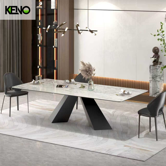 Sintered Stone Dining Table Stylish Design Table Chair Set for Contemporary Living Spaces