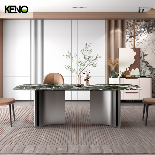 Marble Dining Table Customized Hotel Furniture for Commercial Projects