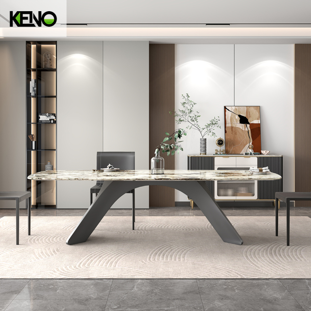 Marble Dining Table Wholesale Table Chair Set for Hotel and Apartment