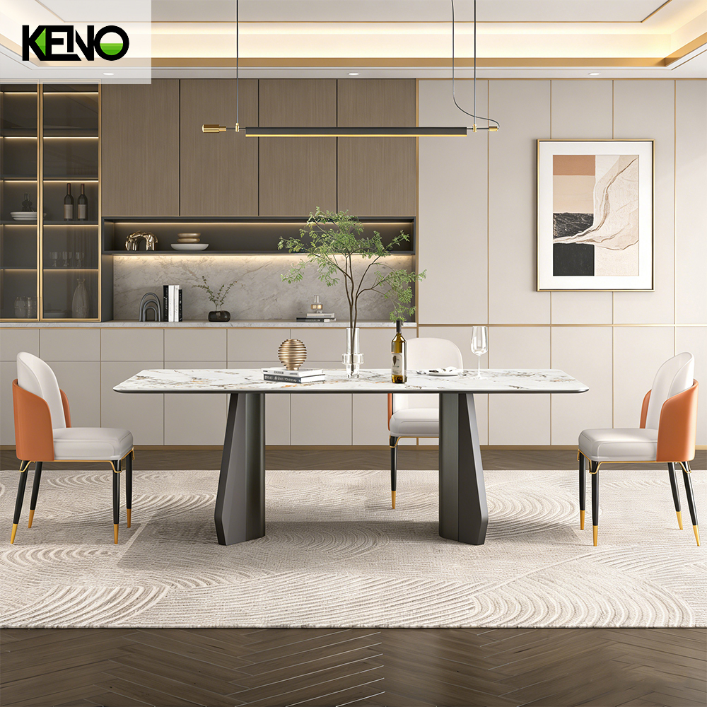 Sintered Stone Dining Table Custom Made Home Furniture with Sturdy and Durable Structure