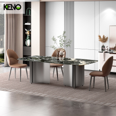 Marble Dining Table Customized Hotel Furniture for Commercial Projects