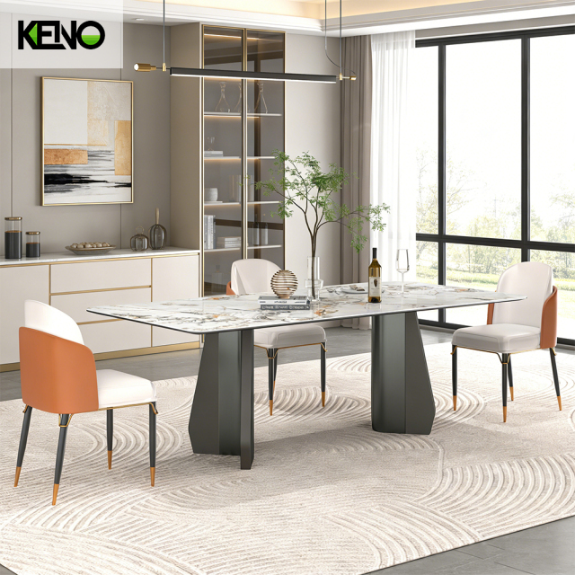 Sintered Stone Dining Table Custom Made Home Furniture with Sturdy and Durable Structure