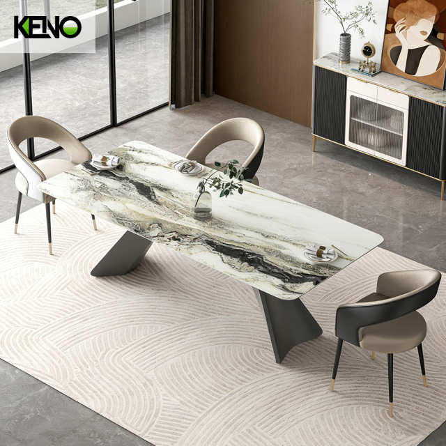 Sintered Stone Dining Table Custom Color & Finish Hotel Furniture for Unique Interiors