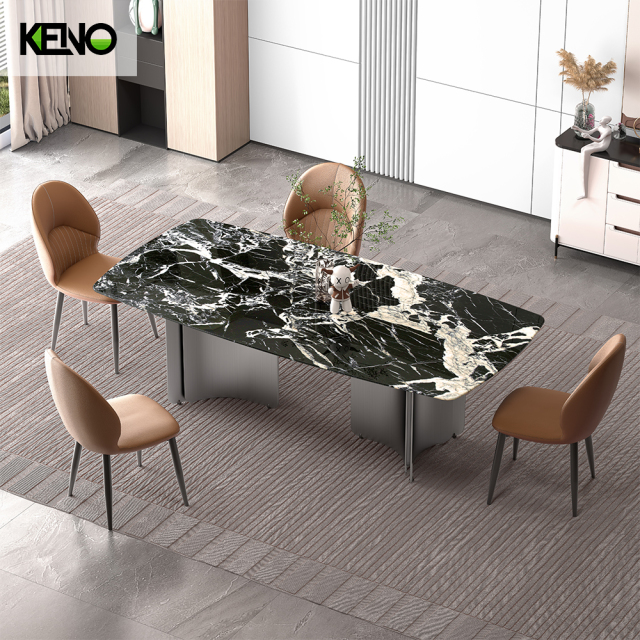 Marble Dining Table Customized Hotel Furniture for Commercial Projects