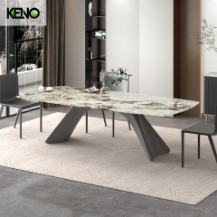 Marble Dining Table Wholesale Table Chair Set for Hotel and Apartment