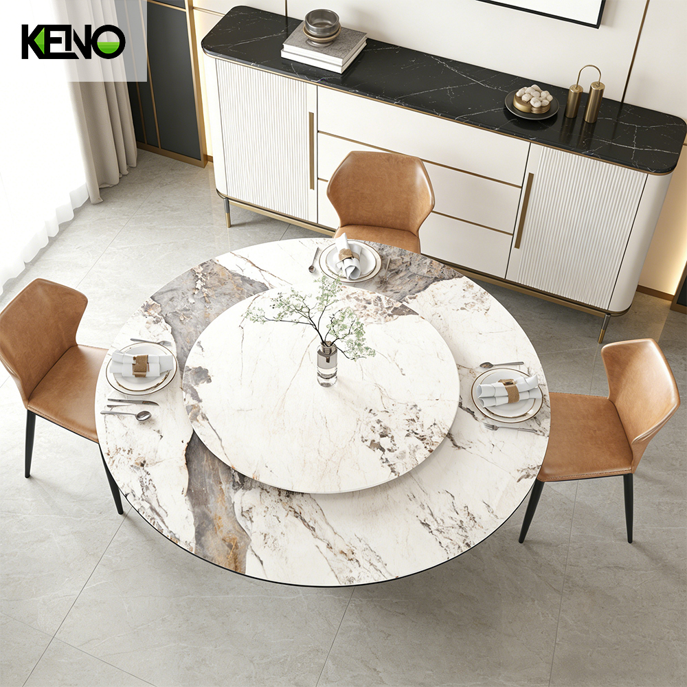 Sintered Stone Dining Table Modern Luxury Table Chair Set for Family Daily Use