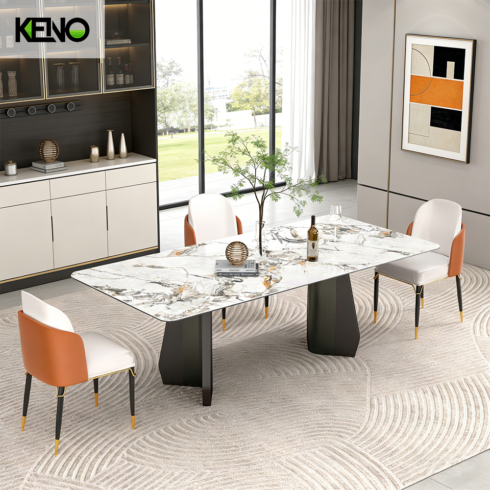 Sintered Stone Dining Table Custom Made Home Furniture with Sturdy and Durable Structure