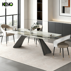 Sintered Stone Dining Table Custom Color & Finish Hotel Furniture for Unique Interiors