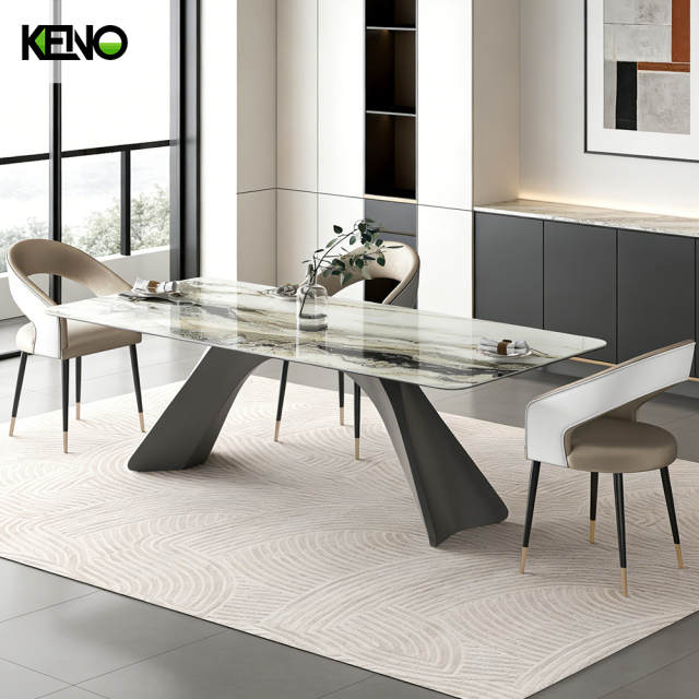 Sintered Stone Dining Table Custom Color & Finish Hotel Furniture for Unique Interiors