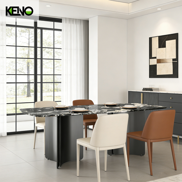 Marble Dining Table Customized Hotel Furniture for Commercial Projects