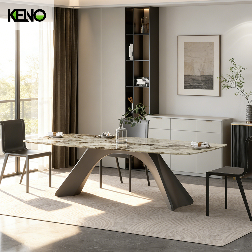 Marble Dining Table Wholesale Table Chair Set for Hotel and Apartment