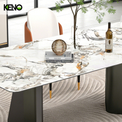Sintered Stone Dining Table Custom Made Home Furniture with Sturdy and Durable Structure
