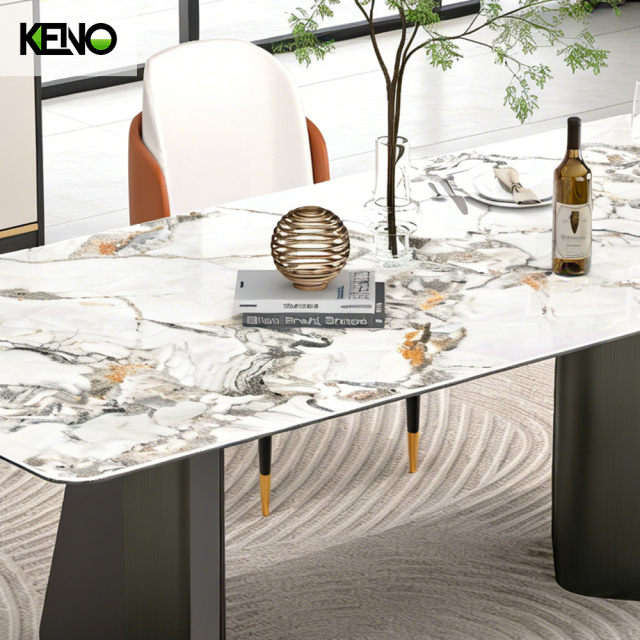 Sintered Stone Dining Table Custom Made Home Furniture with Sturdy and Durable Structure