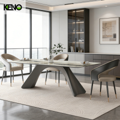 Sintered Stone Dining Table Custom Color & Finish Hotel Furniture for Unique Interiors