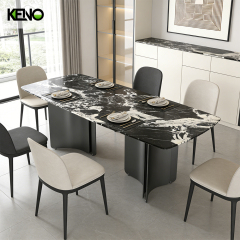 Marble Dining Table Customized Hotel Furniture for Commercial Projects
