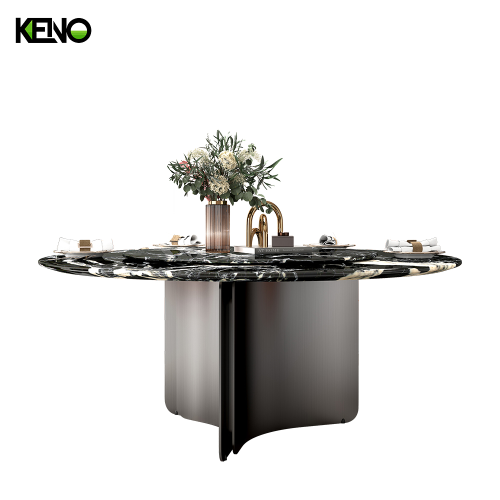 Marble Dining Table Modern Style Table Chair Combination for Dining Room Decor