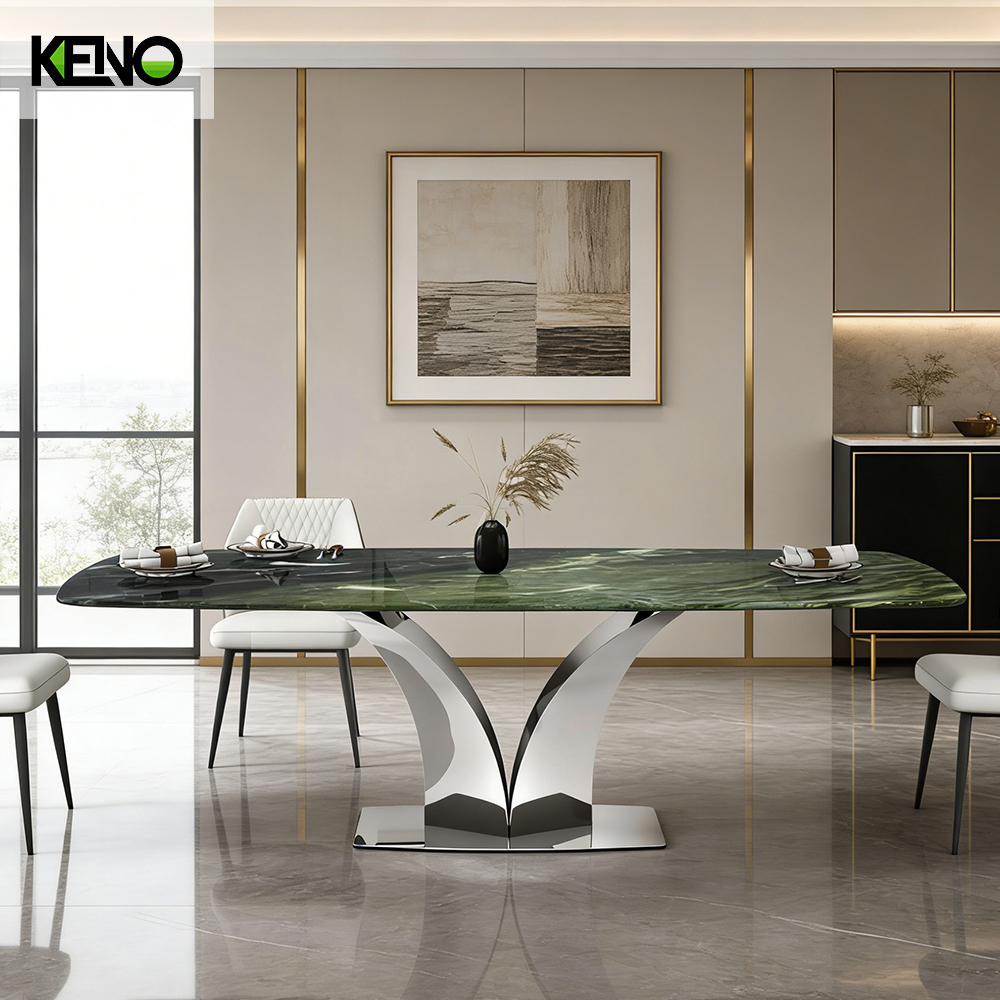 Marble Dining Table Luxury Home Furniture with Custom Design for Modern Interior