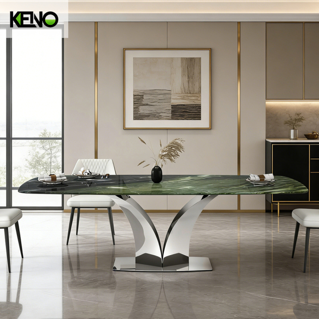 Marble Dining Table Luxury Home Furniture with Custom Design for Modern Interior