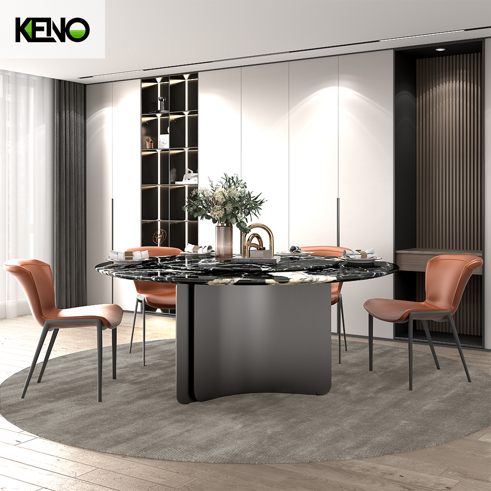 Marble Dining Table Modern Style Table Chair Combination for Dining Room Decor
