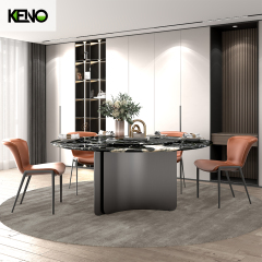 Marble Dining Table Modern Style Table Chair Combination for Dining Room Decor