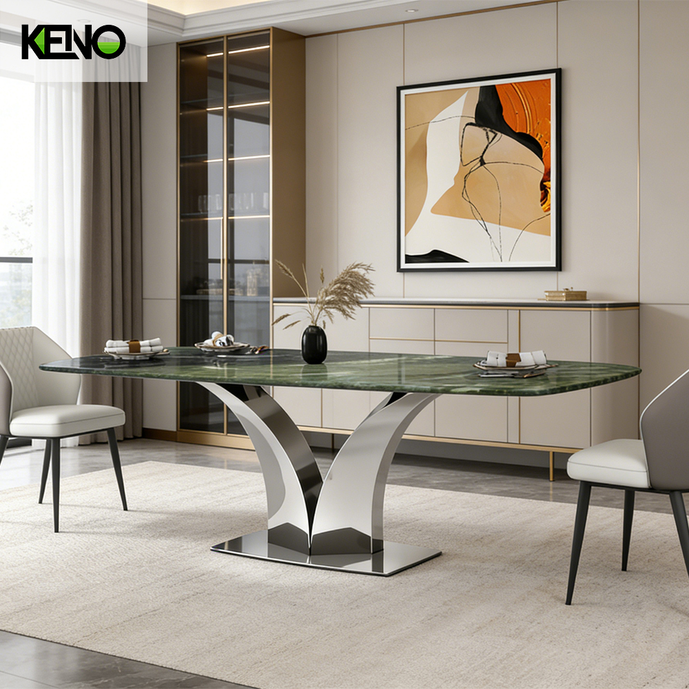 Marble Dining Table Luxury Home Furniture with Custom Design for Modern Interior