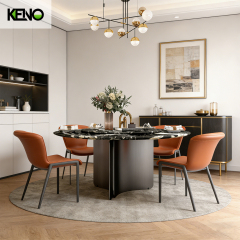 Marble Dining Table Modern Style Table Chair Combination for Dining Room Decor
