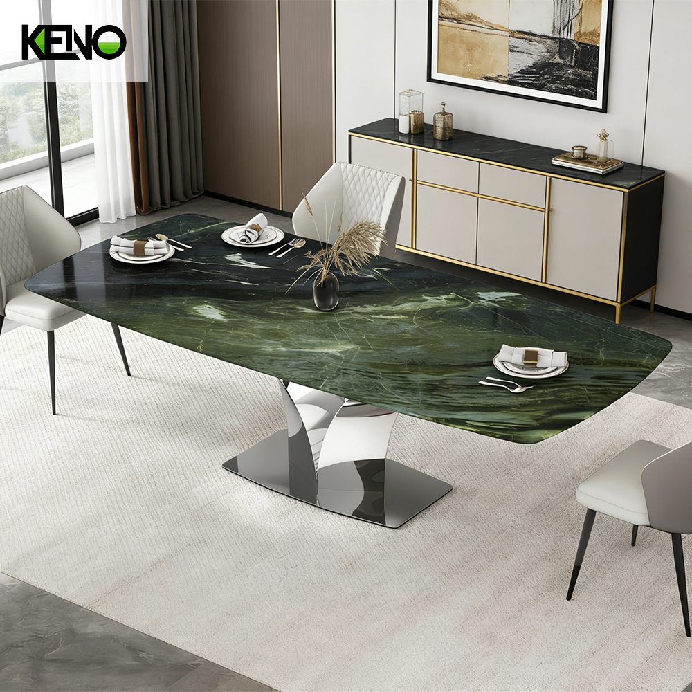 Marble Dining Table Luxury Home Furniture with Custom Design for Modern Interior