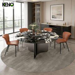 Marble Dining Table Modern Style Table Chair Combination for Dining Room Decor