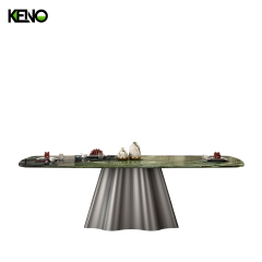 Marble Dining Table Keno Series Table Chair Set for Home and Restaurant Use
