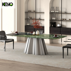 Marble Dining Table Keno Series Table Chair Set for Home and Restaurant Use