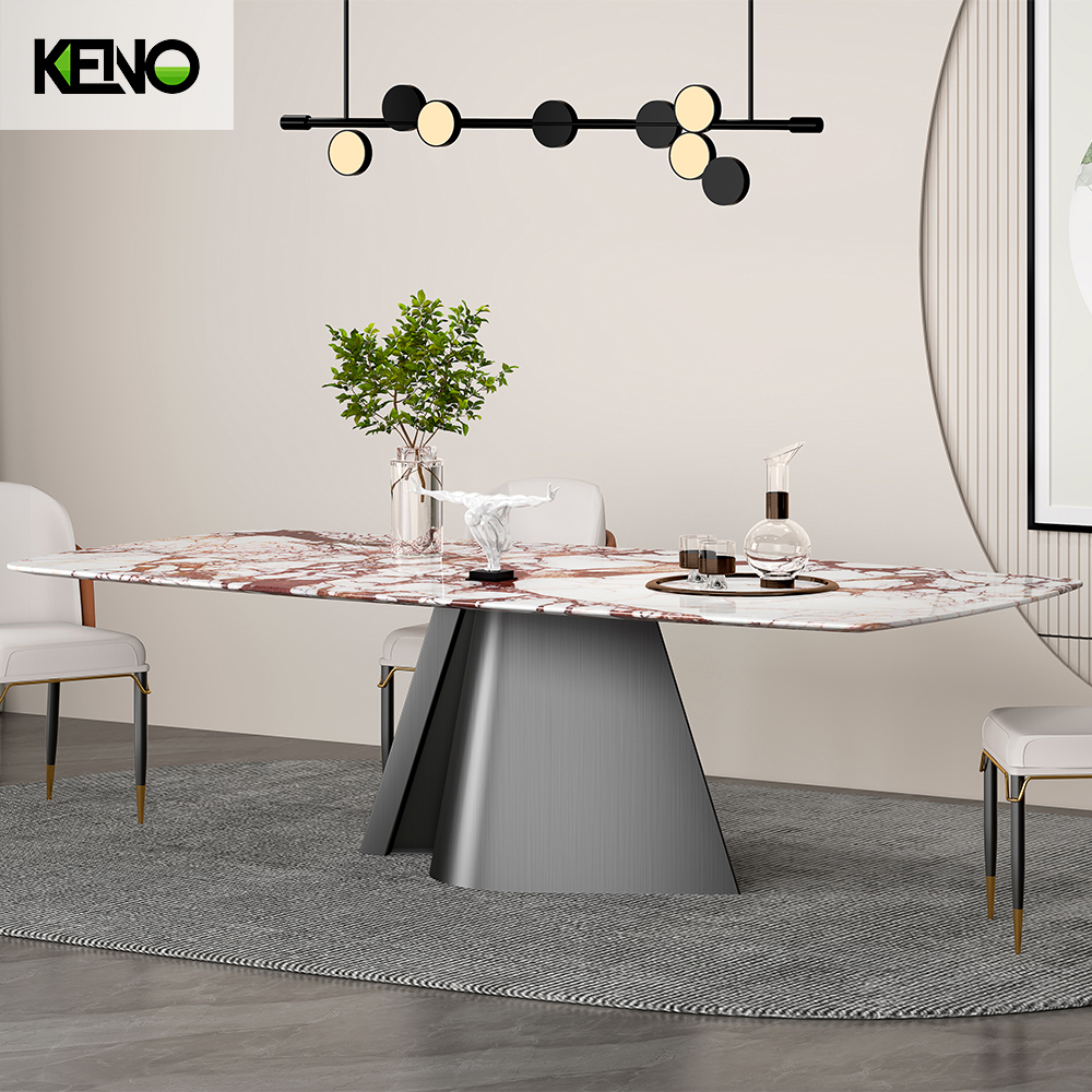 Marble Dining Table Wholesale Home Furniture Set with Competitive Factory Price