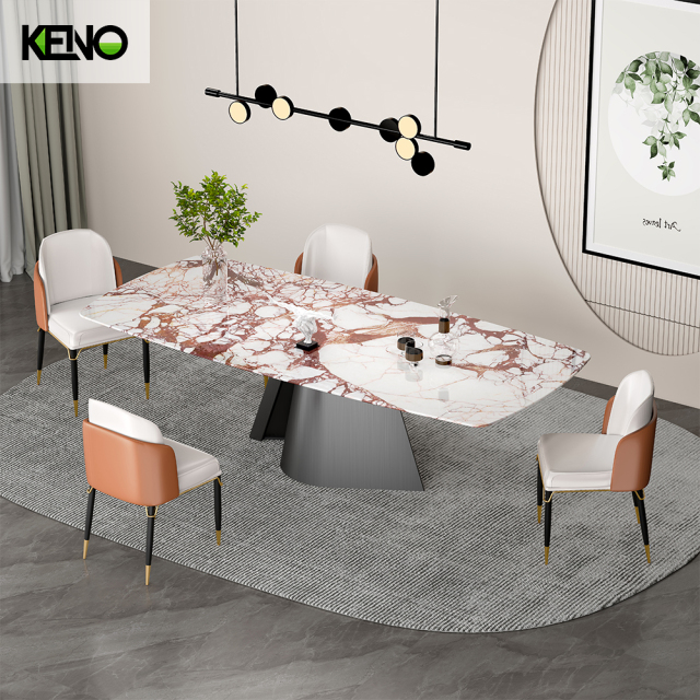 Marble Dining Table Wholesale Home Furniture Set with Competitive Factory Price