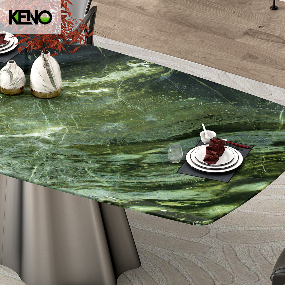 Marble Dining Table Keno Series Table Chair Set for Home and Restaurant Use